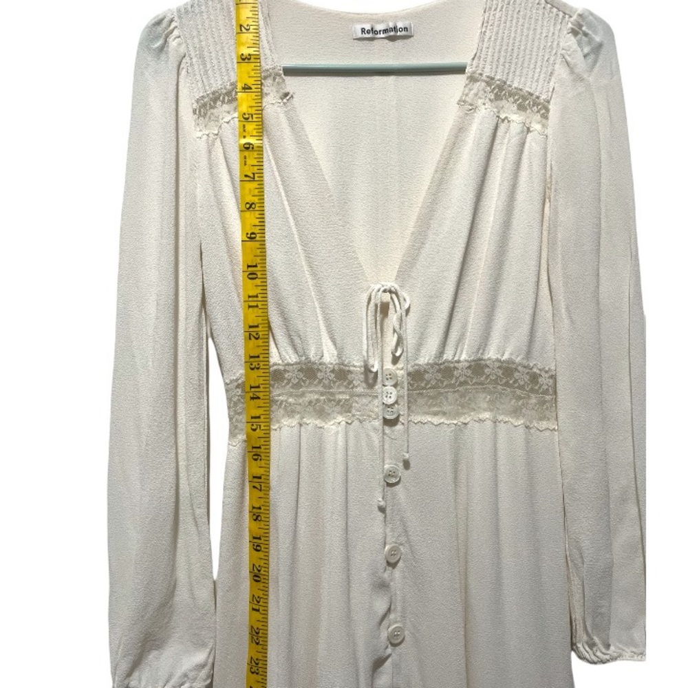 Reformation Imogen White Lace Dress - Picture 12 of 16